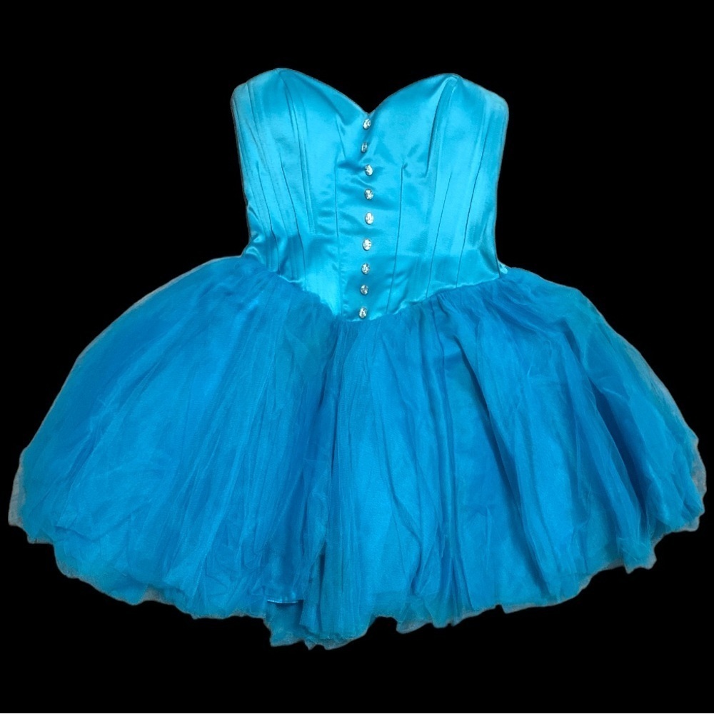 Betsey Johnson Vintage Tutu Strapless Corset Mini Princess Dress Prom Play Dance